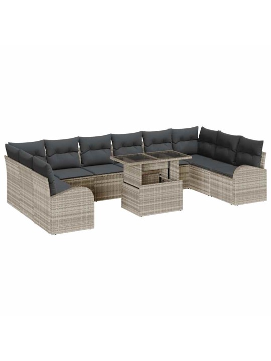 Aia diivanikomplekt padjaga 11 tk helehall 100 x 55 x 73 cm
