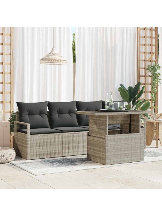 Aia diivanikomplekt padjaga 5 tk helehall 100 x 55 x 73 cm