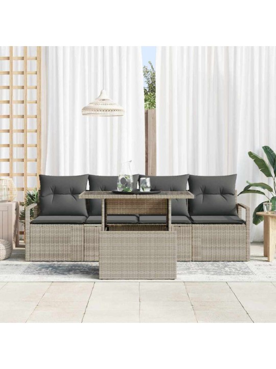 Aia diivanikomplekt padjaga 5 tk helehall 100 x 55 x 73 cm