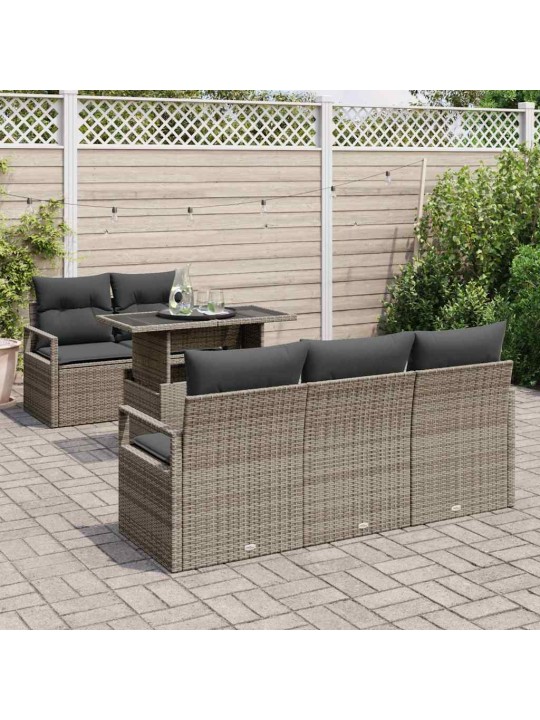 Aia diivanikomplekt padjaga 6 tk hall 100 x 55 x 73 cm