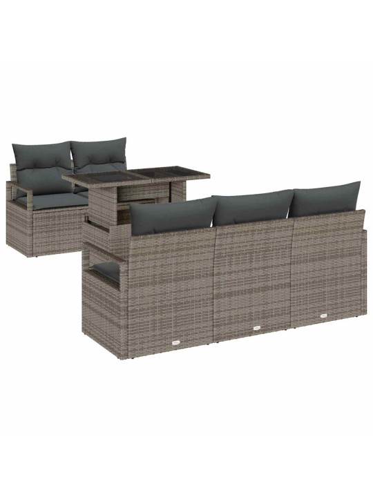 Aia diivanikomplekt padjaga 6 tk hall 100 x 55 x 73 cm