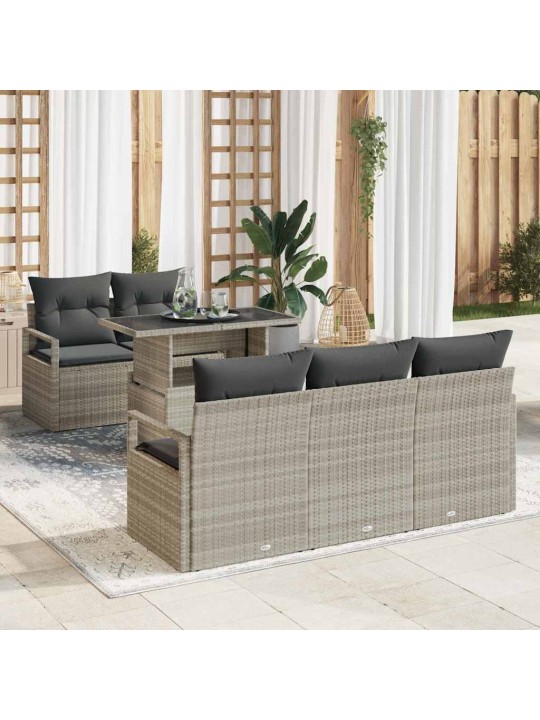Aia diivanikomplekt padjaga 6 tk helehall 100 x 55 x 73 cm