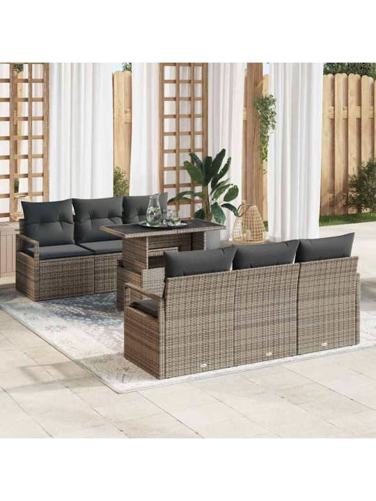 Aia diivanikomplekt padjaga 7 tk hall 100 x 55 x 73 cm