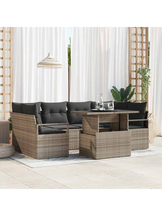 Aia diivanikomplekt padjaga 7 tk hall 100 x 55 x 73 cm