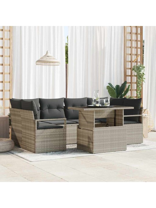 Aia diivanikomplekt padjaga 7 tk helehall 100 x 55 x 73 cm
