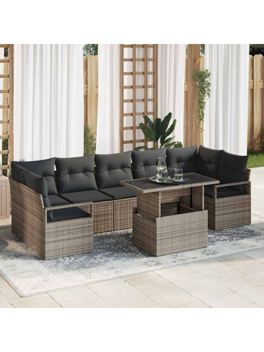 Aia diivanikomplekt padjaga 8 tk hall 100 x 55 x 73 cm