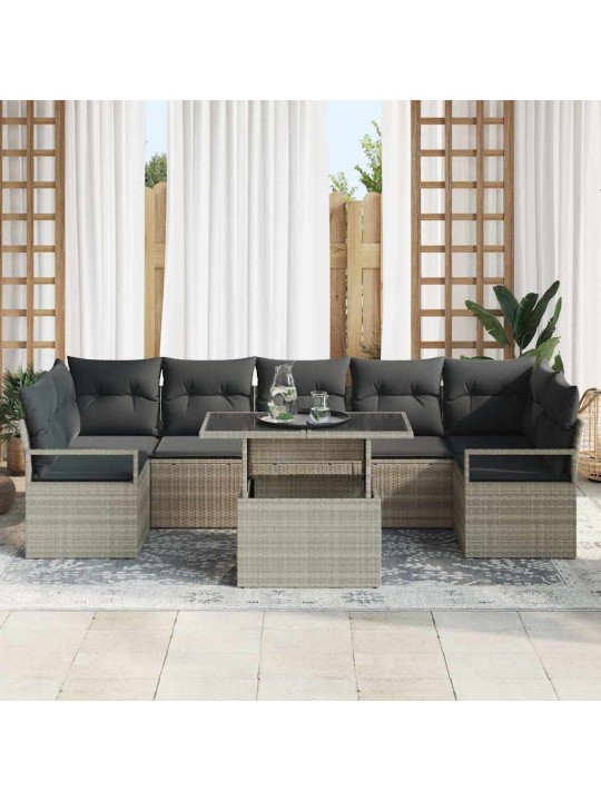 Aia diivanikomplekt padjaga 8 tk helehall 100 x 55 x 73 cm