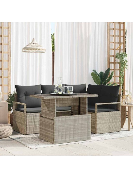 Aia diivanikomplekt padjaga 5 tk helehall 100 x 55 x 73 cm