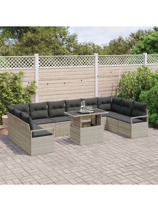 Aia diivanikomplekt padjaga 11 tk helehall 100 x 55 x 73 cm