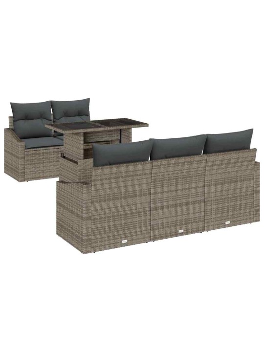 Aia diivanikomplekt padjaga 6 tk hall 100 x 55 x 73 cm