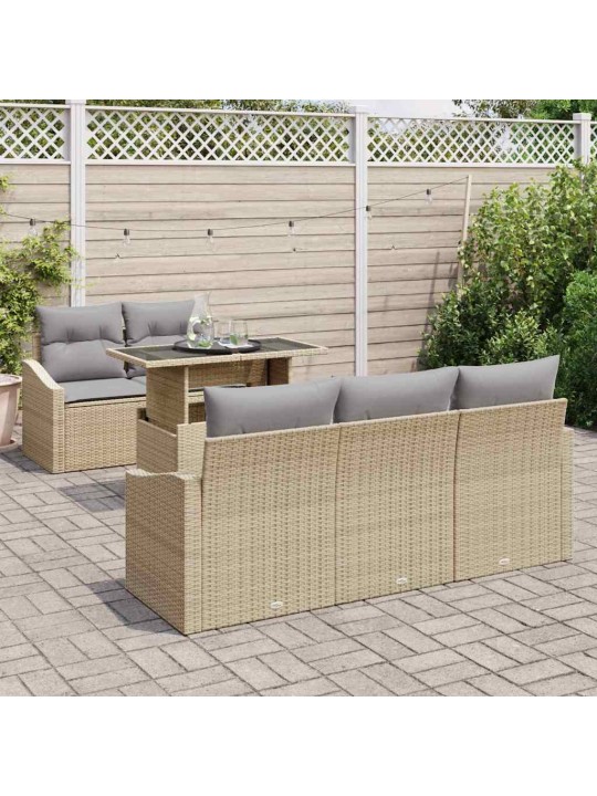Aia diivanikomplekt 6 tk beež ja helehall 100 x 55 x 73 cm