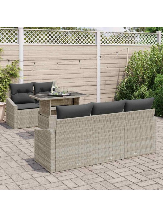 Aia diivanikomplekt padjaga 6 tk helehall 100 x 55 x 73 cm