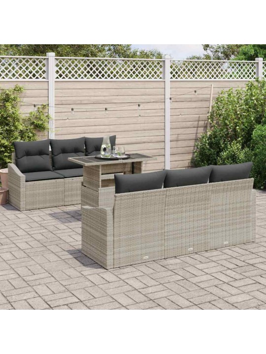 Aia diivanikomplekt padjaga 7 tk helehall 100 x 55 x 73 cm