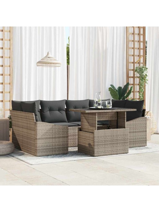 Aia diivanikomplekt padjaga 7 tk hall 100 x 55 x 73 cm