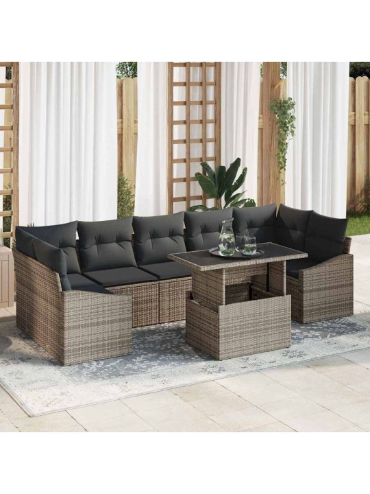 Aia diivanikomplekt padjaga 8 tk hall 100 x 55 x 73 cm