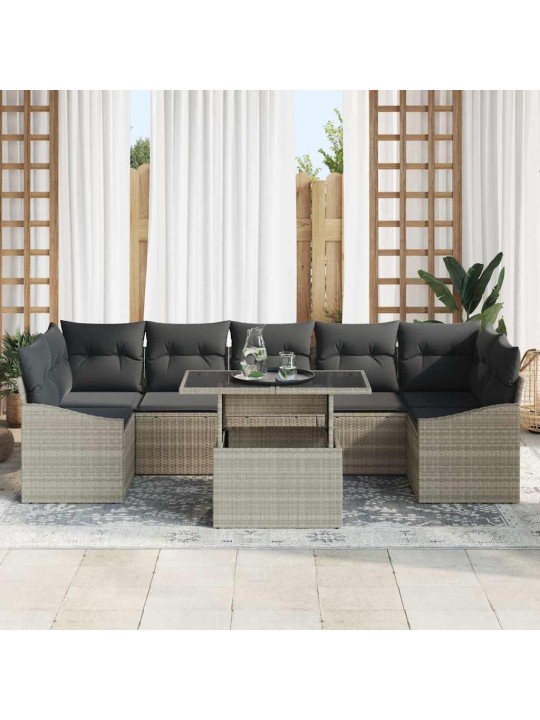 Aia diivanikomplekt padjaga 8 tk helehall 100 x 55 x 73 cm