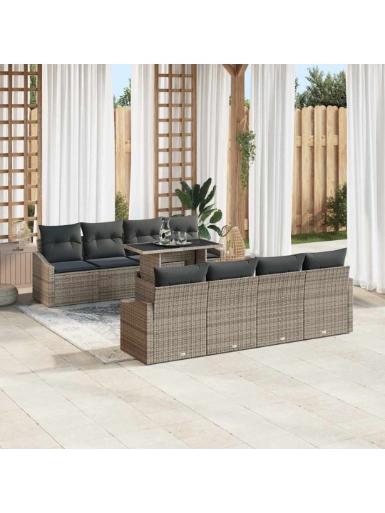 Aia diivanikomplekt padjaga 7 tk hall 100 x 55 x 73 cm