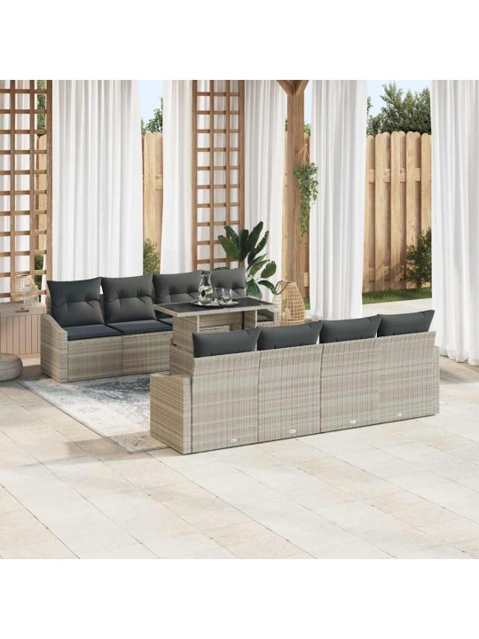 Aia diivanikomplekt padjaga 7 tk helehall 100 x 55 x 73 cm