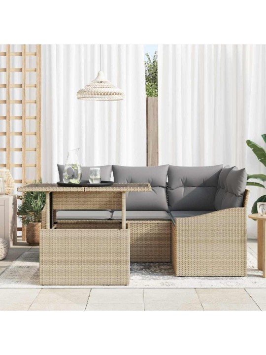 Aia diivanikomplekt 5 tk beež ja helehall 100 x 55 x 73 cm