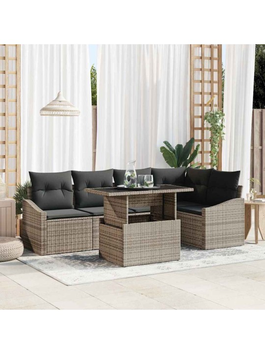 Aia diivanikomplekt padjaga 6 tk hall 100 x 55 x 73 cm