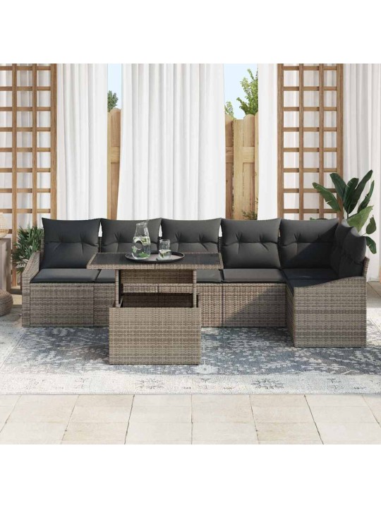 Aia diivanikomplekt padjaga 7 tk hall 100 x 55 x 73 cm