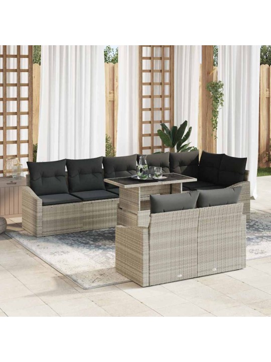 Aia diivanikomplekt padjaga 9 tk helehall 100 x 55 x 73 cm