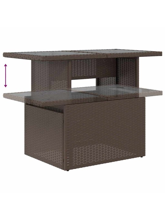 Aia diivanikomplekt 11 tk pruun ja kreemjas 100 x 55 x 73 cm