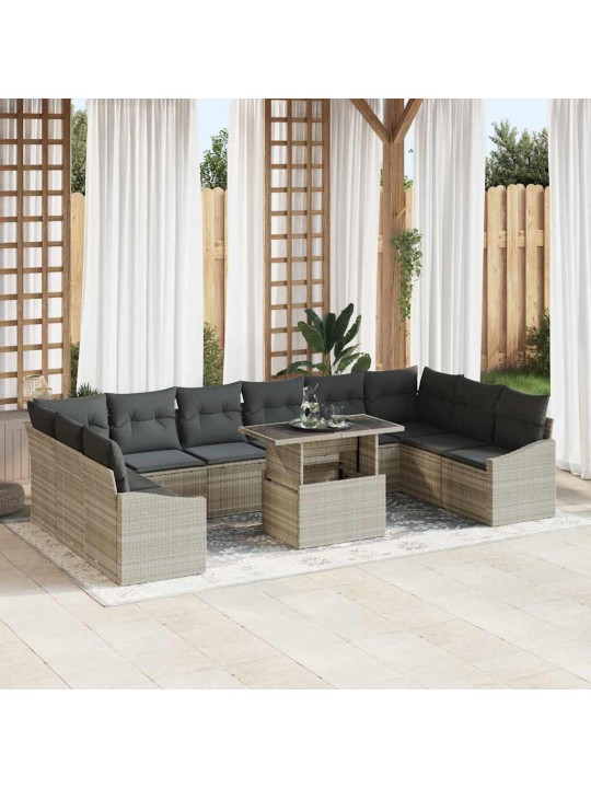 Aia diivanikomplekt padjaga 11 tk helehall 100 x 55 x 73 cm