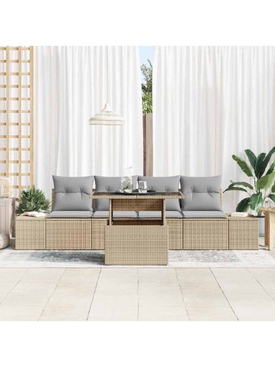 Aia diivanikomplekt 5 tk beež ja helehall 100 x 55 x 73 cm