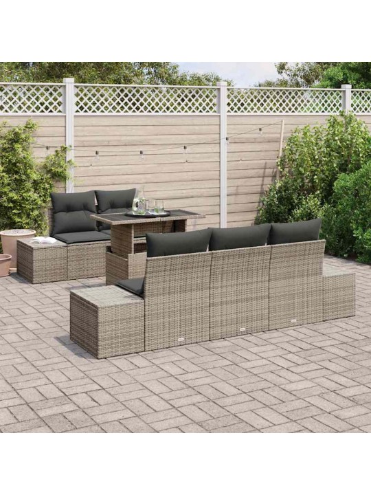 Aia diivanikomplekt padjaga 6 tk hall 100 x 55 x 73 cm