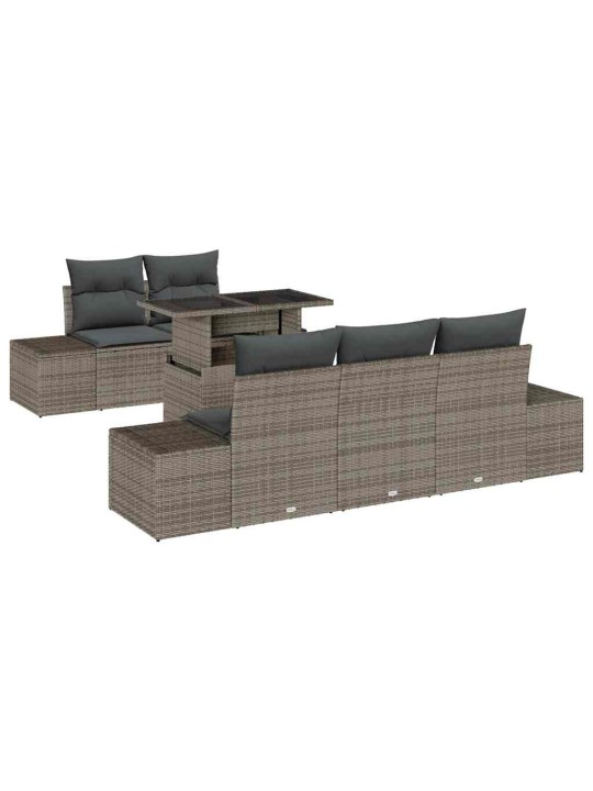Aia diivanikomplekt padjaga 6 tk hall 100 x 55 x 73 cm