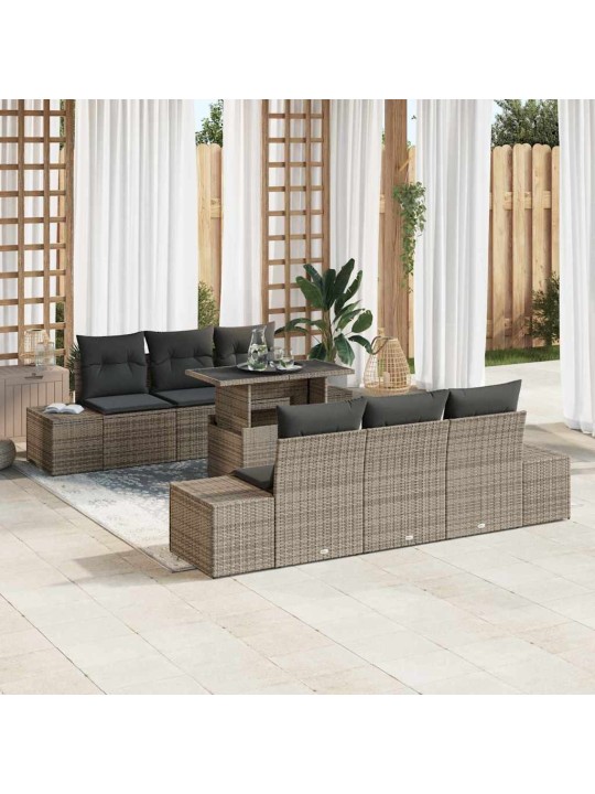 Aia diivanikomplekt padjaga 7 tk hall 100 x 55 x 73 cm