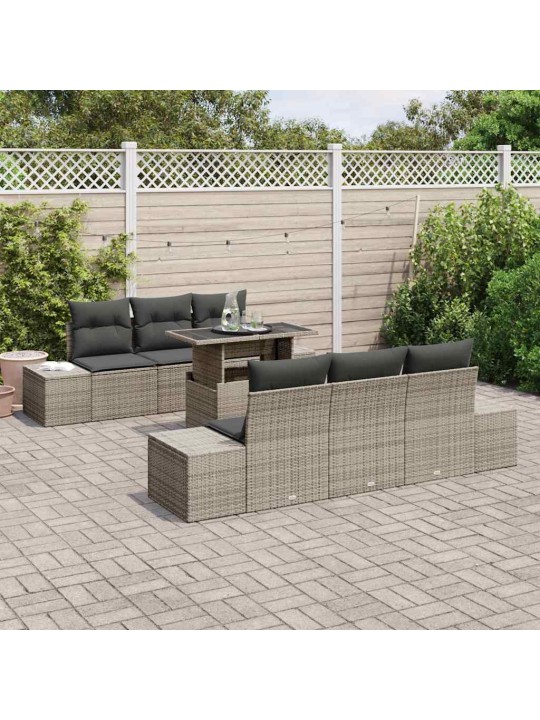 Aia diivanikomplekt padjaga 7 tk hall 100 x 55 x 73 cm