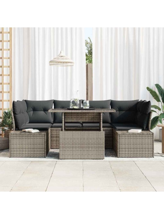Aia diivanikomplekt padjaga 7 tk hall 100 x 55 x 73 cm