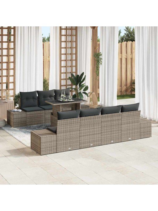 Aia diivanikomplekt padjaga 8 tk hall 100 x 55 x 73 cm