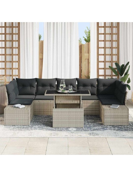 Aia diivanikomplekt padjaga 8 tk helehall 100 x 55 x 73 cm