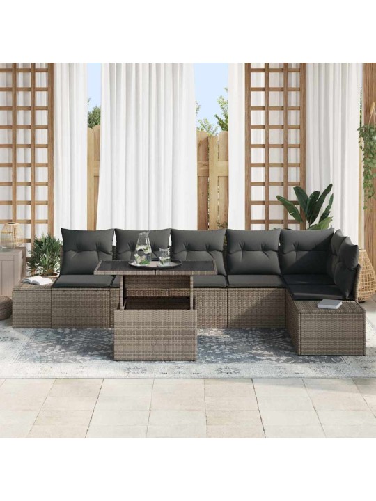 Aia diivanikomplekt padjaga 7 tk hall 100 x 55 x 73 cm