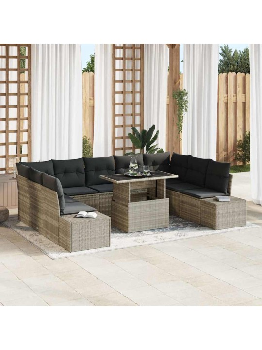 Aia diivanikomplekt padjaga 10 tk helehall 100 x 55 x 73 cm