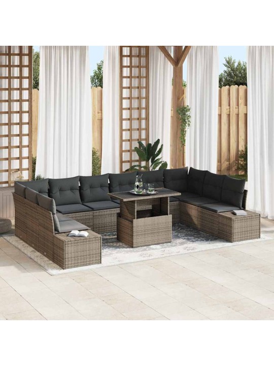 Aia diivanikomplekt padjaga 11 tk hall 100 x 55 x 73 cm