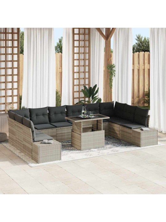 Aia diivanikomplekt padjaga 11 tk helehall 100 x 55 x 73 cm