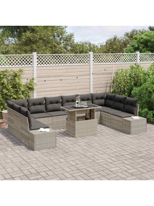 Aia diivanikomplekt padjaga 11 tk helehall 100 x 55 x 73 cm