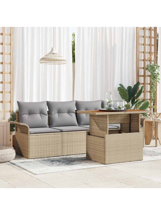 Aia diivanikomplekt 5 tk beež ja helehall 100 x 55 x 73 cm