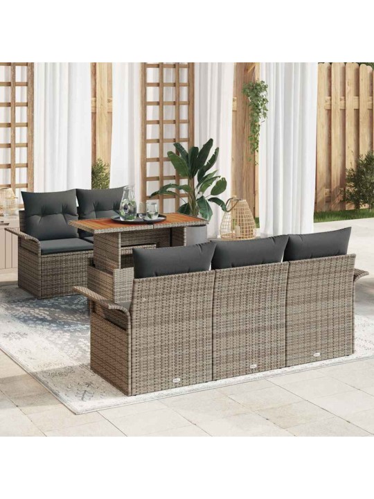 Aia diivanikomplekt padjaga 6 tk hall 100 x 55 x 73 cm