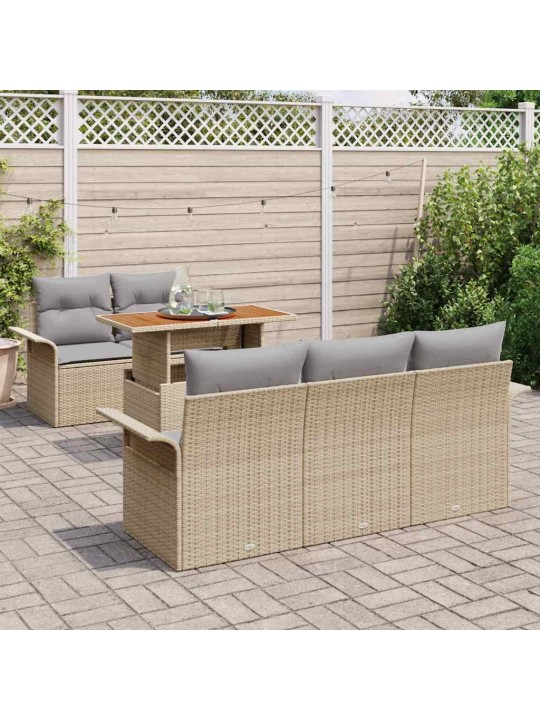 Aia diivanikomplekt 6 tk beež ja helehall 100 x 55 x 73 cm