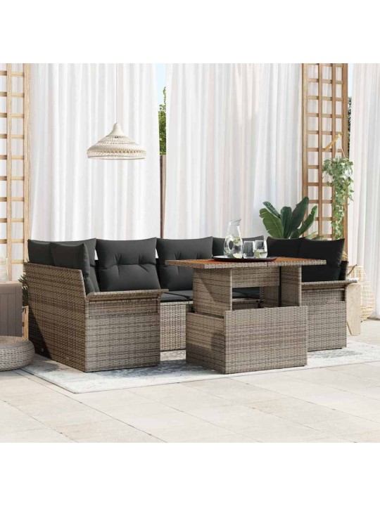 Aia diivanikomplekt padjaga 7 tk hall 100 x 55 x 73 cm
