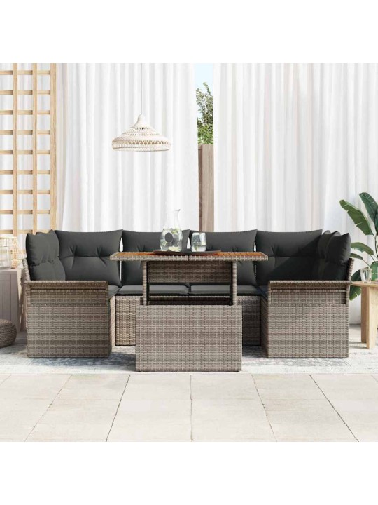 Aia diivanikomplekt padjaga 7 tk hall 100 x 55 x 73 cm