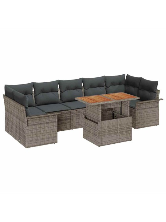 Aia diivanikomplekt padjaga 8 tk hall 100 x 55 x 73 cm