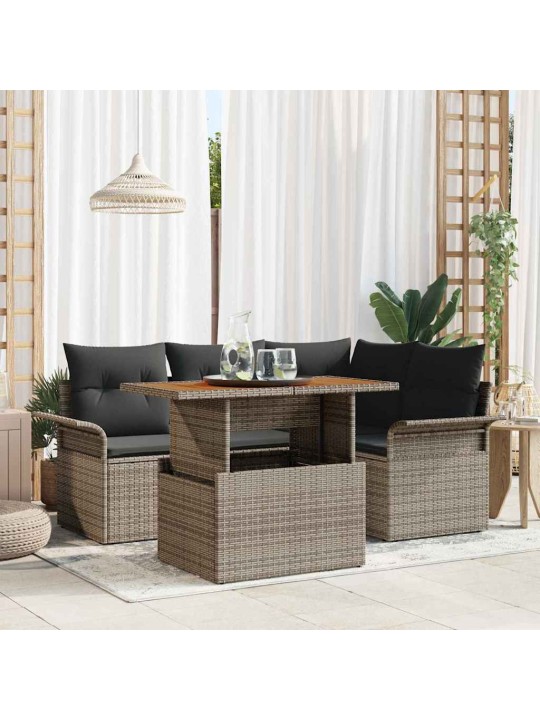 Aia diivanikomplekt padjaga 5 tk hall 100 x 55 x 73 cm