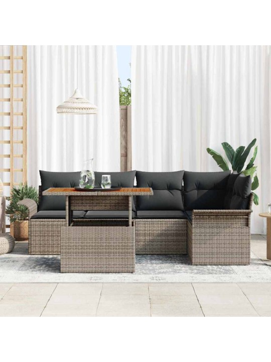 Aia diivanikomplekt padjaga 6 tk hall 100 x 55 x 73 cm