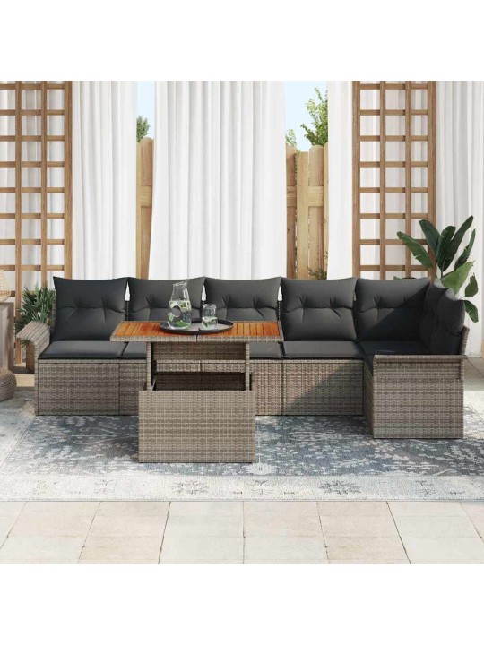 Aia diivanikomplekt padjaga 7 tk hall 100 x 55 x 73 cm